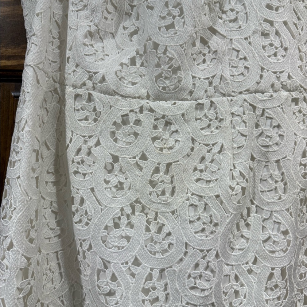 Vineyard Vines 143rd Kentucky Derby White Midi Lace Dress - Size 10 - Picture 5 of 5